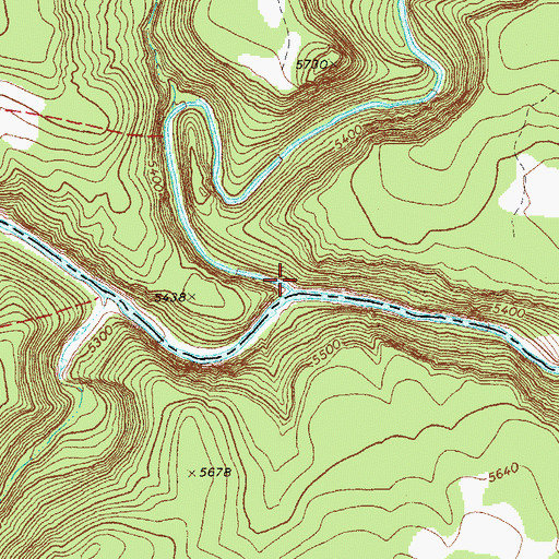 Topographic Map of Big Bonito Creek, AZ