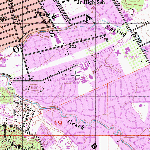 Topographic Map of Santa Rosa Fire Department Station 4, CA