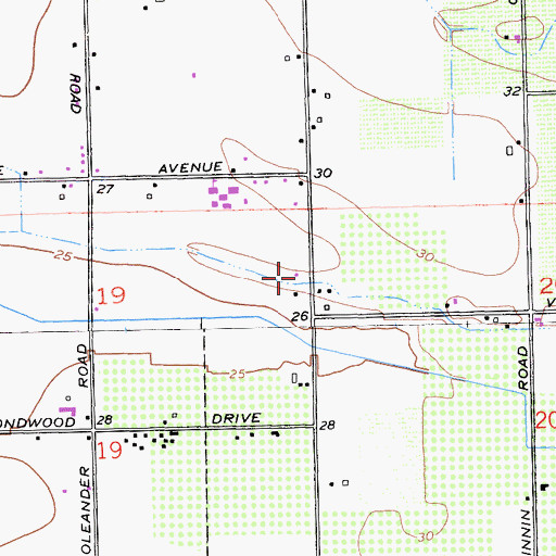 Topographic Map of Lathrop - Manteca Fire Protection District Station 32 Nile Garden, CA