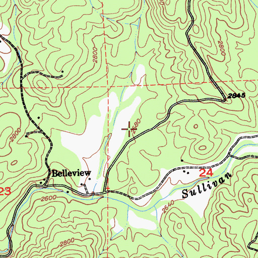 Topographic Map of Tuolumne County Fire Department Station 57 Crystal Falls, CA