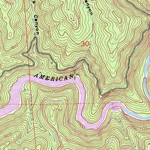 Topographic Map of Light Canyon, CA