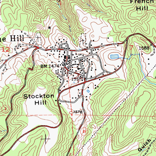 Topographic Map of Mokelumne Hill Fire Protection District, CA