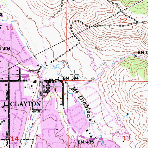 Topographic Map of Contra Costa County Fire Protection District Station 11, CA