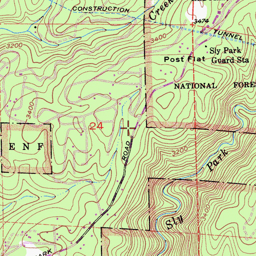 Topographic Map of El Dorado County Fire Protection District Station 18, CA