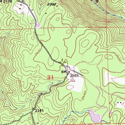 Topographic Map of Georgetown Fire Department Station 64 Sliger Mine, CA