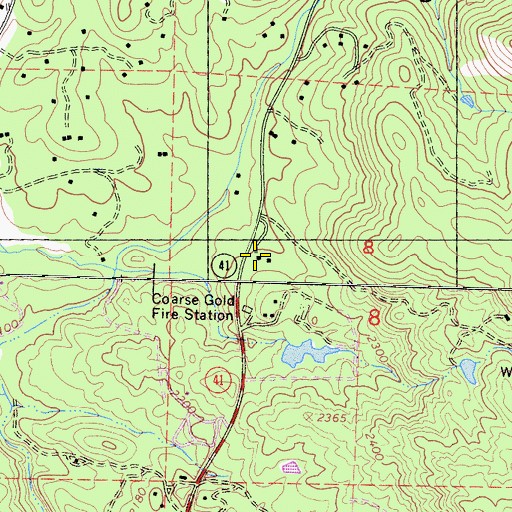 Topographic Map of Department of Forestry and Fire Protection Coarsegold Station, CA