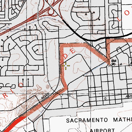 Topographic Map of California Governor Office of Emergency Services Fire and Rescue, CA