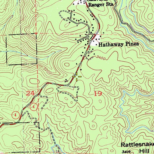 Topographic Map of Department of Forestry and Fire Protection Arnold Fire Station, CA