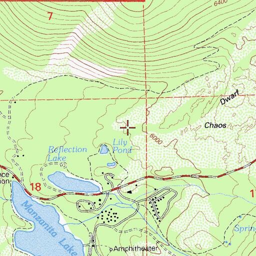 Topographic Map of Lily Pond, CA