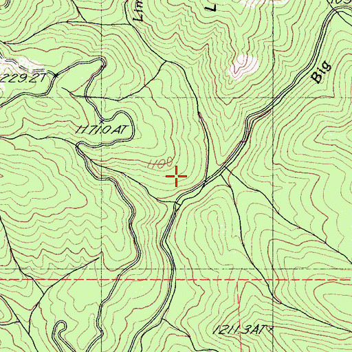 Topographic Map of Limestone Creek, CA