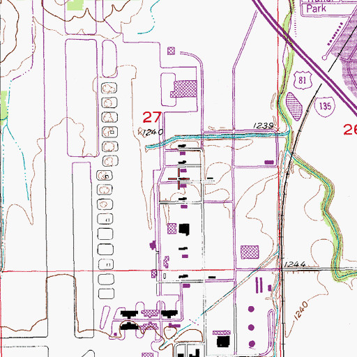 Topographic Map of Kansas State University Salina Campus - Science Center, KS