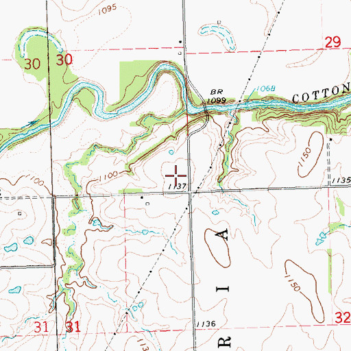 Topographic Map of KANH - FM (Emporia), KS