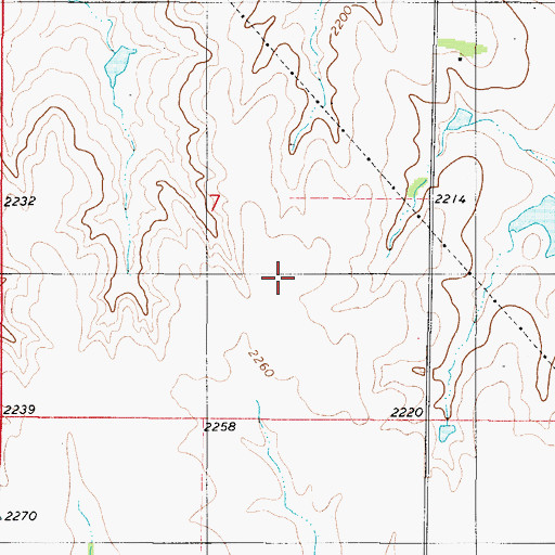 Topographic Map of KFIX - FM (Hays), KS