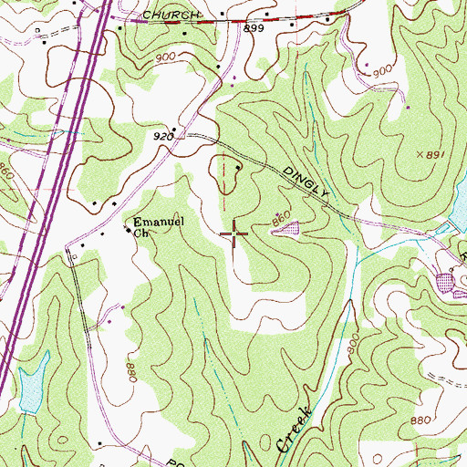 Topographic Map of Flying Frog Field, GA