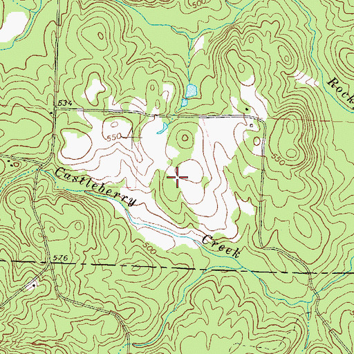 Topographic Map of Circle T Airport, GA