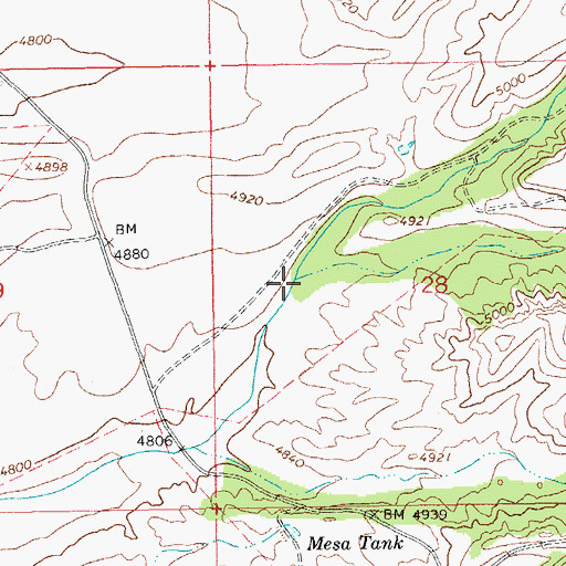 Topographic Map of Big Dry Canyon, AZ