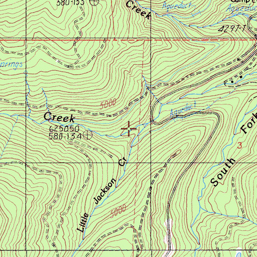 Topographic Map of Little Jackson Creek, CA