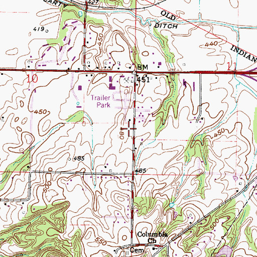Topographic Map of Princeton Fire Territory Station 2, IN