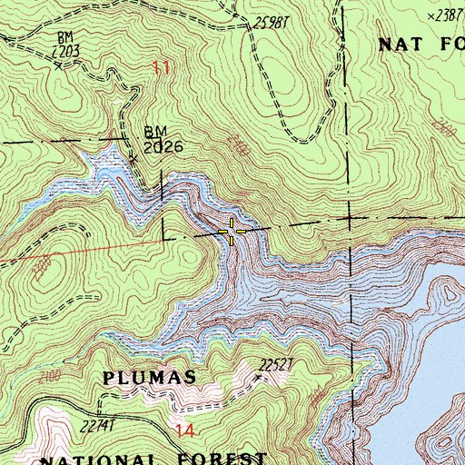 Topographic Map of Little Oregon Creek, CA