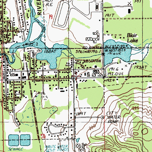 Topographic Map of Michigan Department of Natural Resources Bellaire Field Office, MI