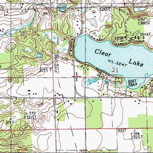 Topographic Map of Colfax Township Fire Department, MI