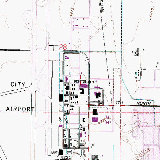 Topographic Map of 151 CES - CEF Utah Air National Guard Fire Department, UT