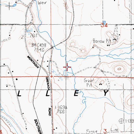 Topographic Map of Little Shasta River, CA