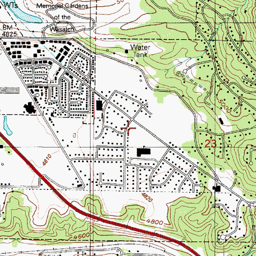 Topographic Map of Weber Fire District Station 64, UT