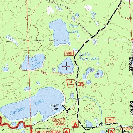 Topographic Map of Little Tule Lake, CA
