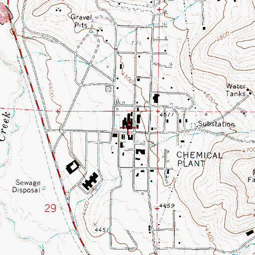 Topographic Map of Alliant Techsystems Fire Station, UT