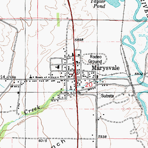 Topographic Map of Marysvale Volunteer Fire Department, UT