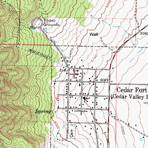 Topographic Map of Cedar Fort Fire Department, UT