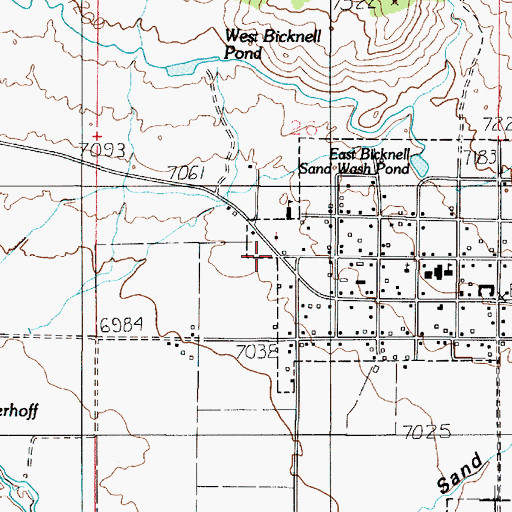 Topographic Map of Bicknell Fire Department, UT