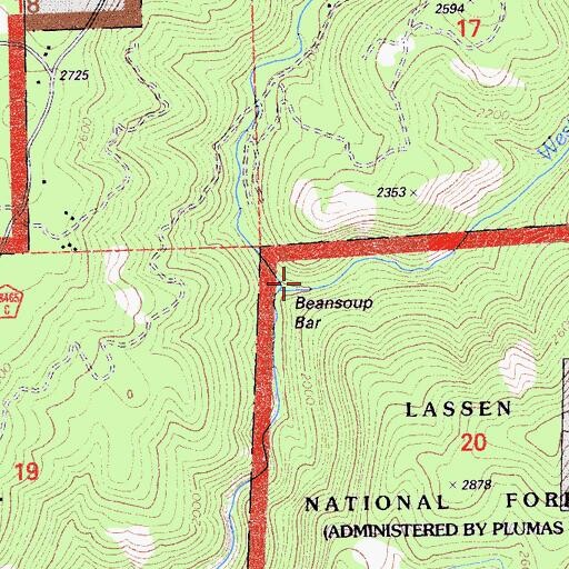 Topographic Map of Little West Fork West Branch Feather River, CA