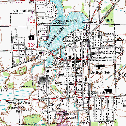 Topographic Map of Charles Clark Memorial Park, MI