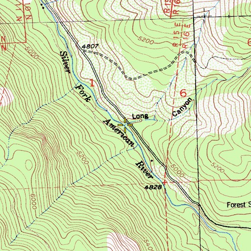Topographic Map of Long Canyon, CA