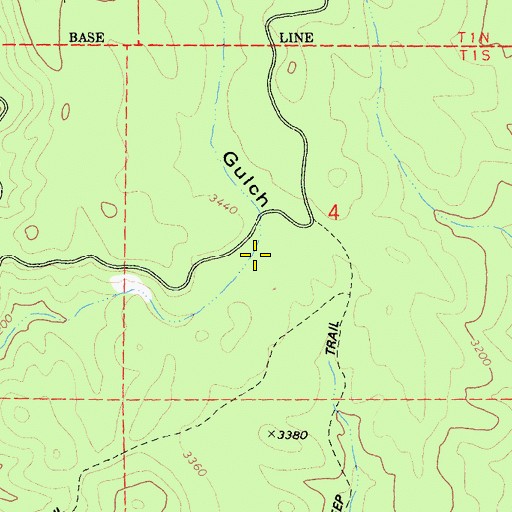 Topographic Map of Long Gulch, CA