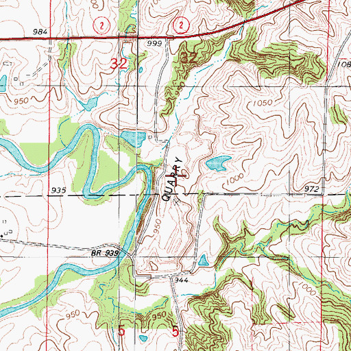 Topographic Map of Decatur Quarry, IA