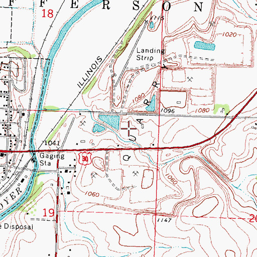 Topographic Map of Logan Quarry, IA