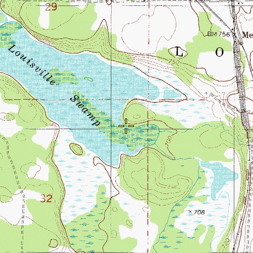 Topographic Map of Picha Creek, MN