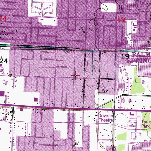 Topographic Map of Lakewood Gardens Census Designated Place (historical), FL