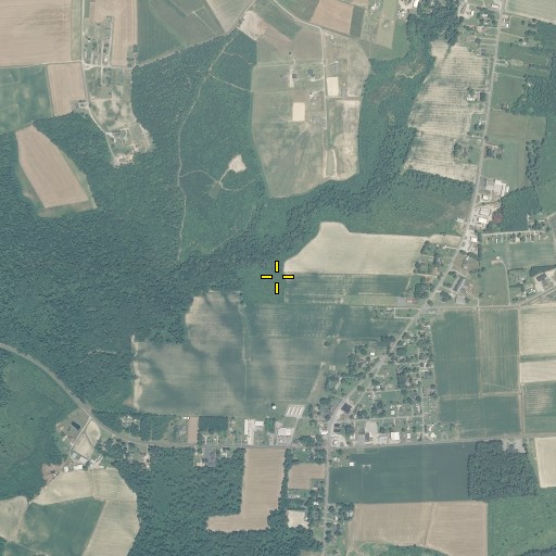 Aerial/Satellite Image of Sunbury Census Designated Place, NC