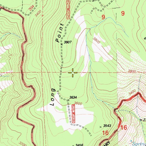Topographic Map of Long Point, CA