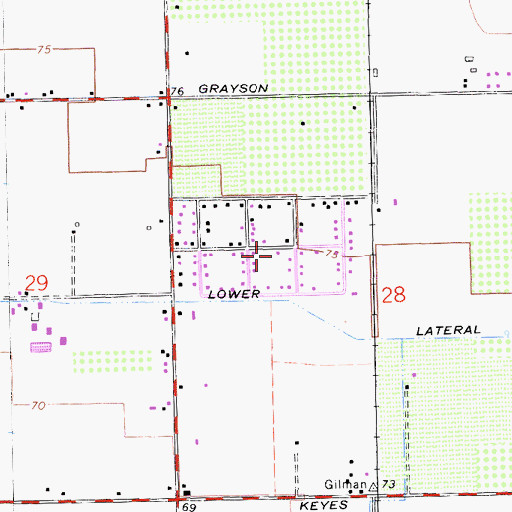 Topographic Map of Cowan Census Designated Place, CA