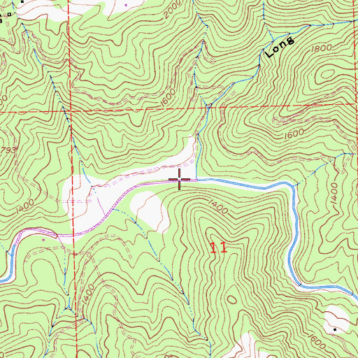 Topographic Map of Long Ravine, CA