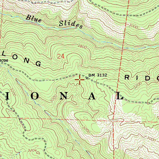 Topographic Map of Long Ridge, CA