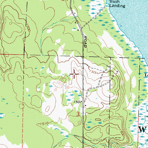 Topographic Map of South End Census Designated Place, MN