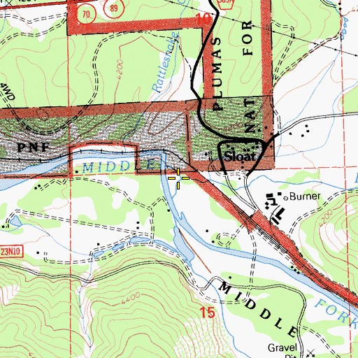 Topographic Map of Long Valley Creek, CA