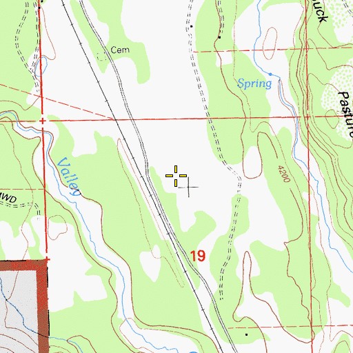 Topographic Map of Lookout Rancheria, CA
