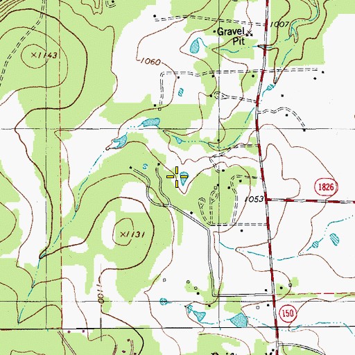 Topographic Map of Driftwood Census Designated Place, TX